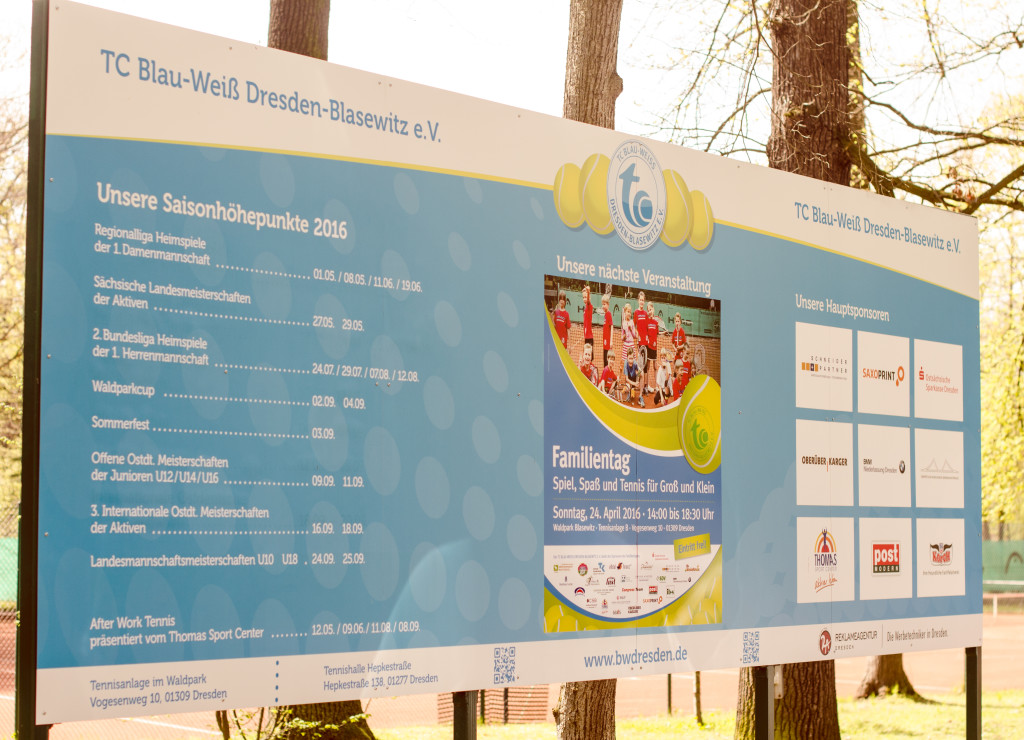 Mit über 700 Mitgliedern ist der Tennisclub Blau Weiss der größte Sportverein der neuen Bundesländer
