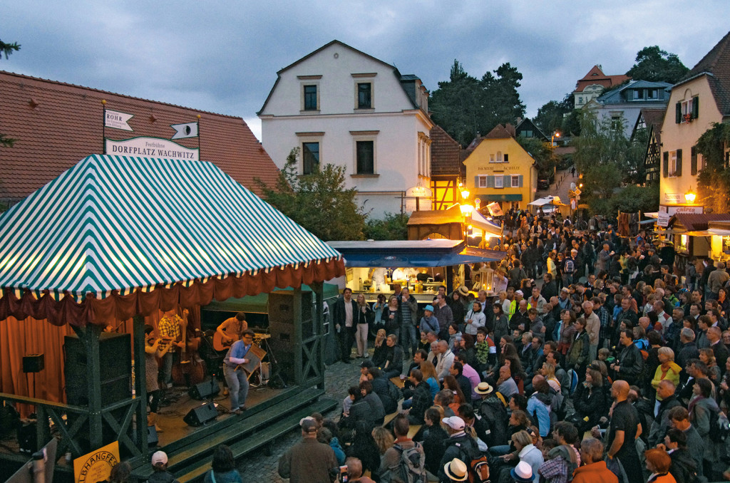 Bei Besuchern beliebt: Die Wachwitzer Festbühne. © Elbhangfest