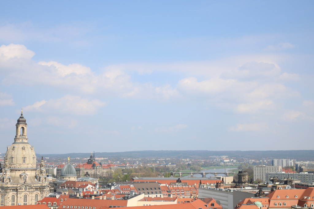 Aussicht der Kreuzkirche in Dresden