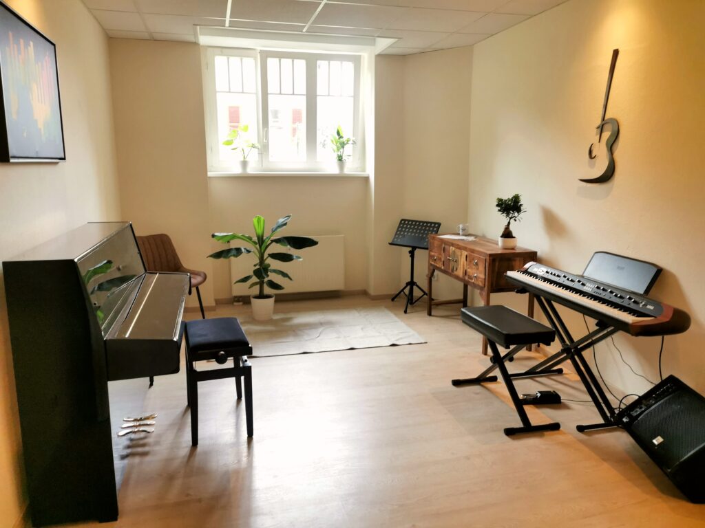 Der Probenraum der Musikschule Breer in Dresden